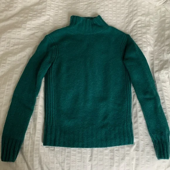 J. Crew green mockneck sweater - Picture 3 of 5